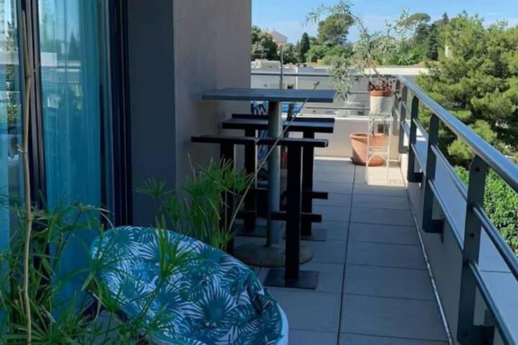 Magnifique Rooftop Duplex Climatise Familial, Aux Arceaux Montpellier Exteriér fotografie